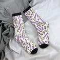 thumbnail image 5 of KLL Lavender Flowers Print Cool Socks Men's Women's Crew Socks Funny Crazy Novelty Stockings, 5 of 6