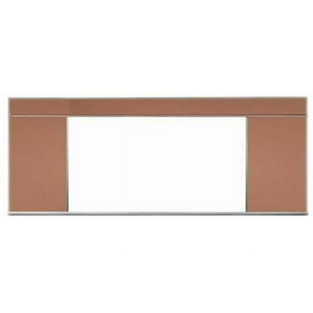Aarco Products 120F-410M-262-845 Combination Top Tackboard- Sedona - 4 x 10 ft.