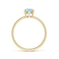 thumbnail image 2 of ANGARA Natural Claw-Set Oval 1 ct Aquamarine Solitaire Engagement Ring in 14K Yellow Gold for Women (Size-8x6mm) | March Birthstone, Anniversary, Jewelry Gift for Women | Natural Aquamarine Ring, 2 of 11