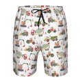 thumbnail image 4 of Yiaed Excavator Print Men's Swim Trunks with Lining Quick Dry Sports Shorts Beach Shorts Boardshorts-3X-Large, 4 of 5