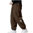 thumbnail image 2 of Mens Baggy Corduroy-Pants with Pockets and Drawstring Elastic Waist Sweatpants Casual Tapered Leg Solid Loose Athletic Workout Trousers, 2 of 6