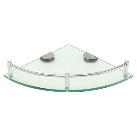 Modern Glass Corner Holder Triangular, Wall Mounted Shower Corner Shelves
