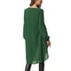 thumbnail image 3 of INSPIRAR CHIC Blusas Asimétricas de Manga Larga con Cuello Redondo para Mujeres, Tops Casual Elegantes de Chiffon, XL Verde Oscuro, 3 of 7