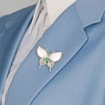 thumbnail image 1 of Broches de diamantes de imitación, broche de mariposa, broche de aleación, insignia de solapa para camisas, ropa, traje de San Valentín para hombre y Verde Yinane Broche, 1 of 8