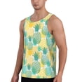 thumbnail image 2 of Fotbe Pineapples1 Pattern Men's Quick Dry Workout Tank Top Gym Muscle Tee Fitness Bodybuilding Sleeveless T Shirt Breathable Workout Shirt-XX-Large, 2 of 9