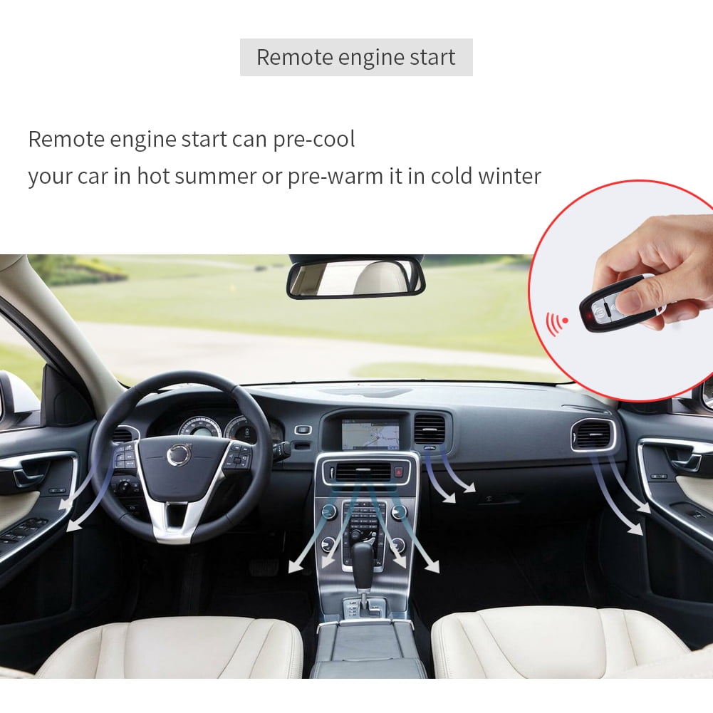 EASYGUARD EC003-NS PKE car Alarm Proximity Entry Push Start Button Remote Engine Start Shock Alarm Warning DC12V 