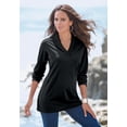 thumbnail image 4 of Roaman's Women's Plus Size Shawl Collar Ultimate Tee, 4 of 5