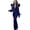 Dark Blue, variant on Women One-Piece Ski Suit Ladies Warm Winter Jumpsuit Waterproof Windproof Snowsuit with Furry Hood for Skiing Mountaineering Snowboard