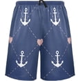 thumbnail image 2 of GZHJMY Anchor Pajama Pants Short for Men, Lounge Pants Lightweight Men Pajama Bottoms with Drawstring Pockets, Christmas New Year Birthday Gifts, Small, 2 of 7
