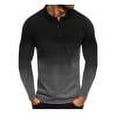 thumbnail image 4 of guisaled Mens Henley Shirts Long Sleeve Button Down Collar Gradient Color Casual Tee Shirts Lightweight Regular Fit Office Work Tops Valentine'S Day s, 4 of 4