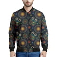thumbnail image 3 of Chaqueta con estampado 3D de mandala bohemio para hombre, sudadera con estampado floral de primavera y otoño, abrigos de manga larga con cremallera y estilo aviador, 3 of 5