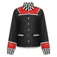 thumbnail image 5 of Jackets for Women Winter Coat Jackets Flannel Stand Collar Jacket(Racing Car Theme,Size:S-4XL), 5 of 7
