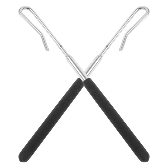 2 piezas de mangos para títeres, varillas de control de brazo de títere de acero inoxidable, accesorio de palo de metal para títeres, varillas para brazo de títere, herramientas para títeres de mano