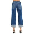 thumbnail image 5 of RISEN Mid Rise Ankle Straight Jeans with Cuffed Hem, 5 of 6