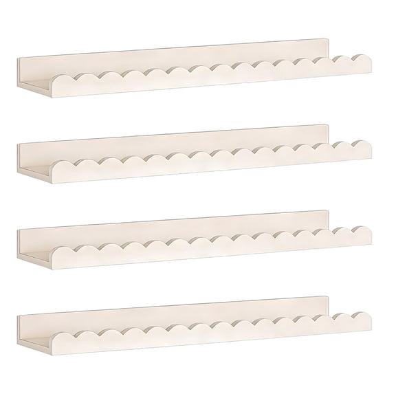 4Pcs Wooden Wall Shelves For Childrens Room Space Saving Toy And Book Display
