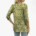 thumbnail image 4 of Craaazy Shirts For Women Button V-neck 3/4 Sleeve Tunic Blouses Gifts For Women, 4 of 6