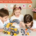 thumbnail image 5 of Kids Take Apart Toys for 3-8 Year Old for Boys Girls Excavator Vehicles Trucks Construction Toys with Electric Drill Assembly Building Toys Xmas Birthday Gifts Learning Toys, 5 of 9
