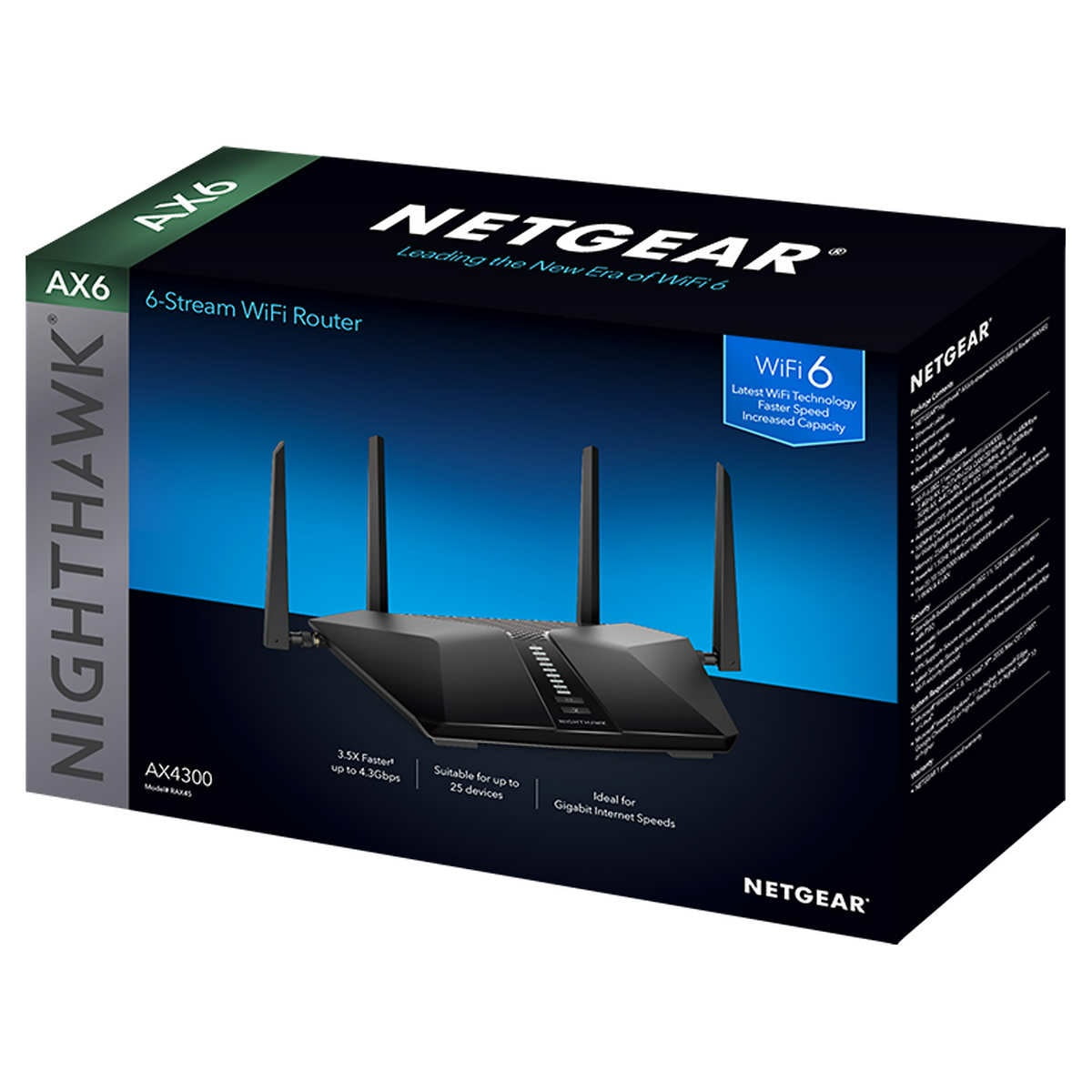 NETGEAR RAX35-100NAS Nighthawk AX3000 4 Stream Dual-Band Wi-Fi 6 Router -  Deal Parade