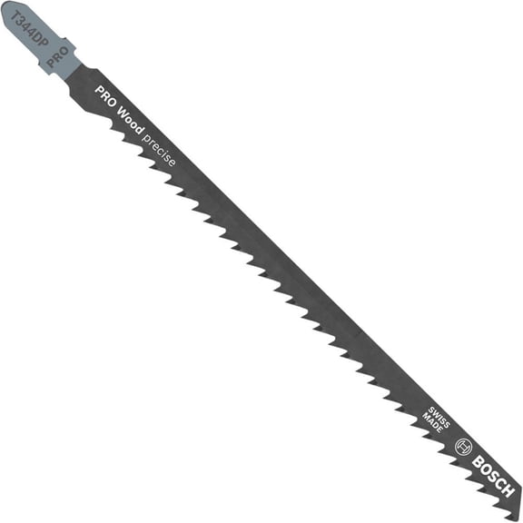 Bosch T344DP 5-Piece 6 In. 6 TPI Precision for Wood T-Shank Jig Saw Blades