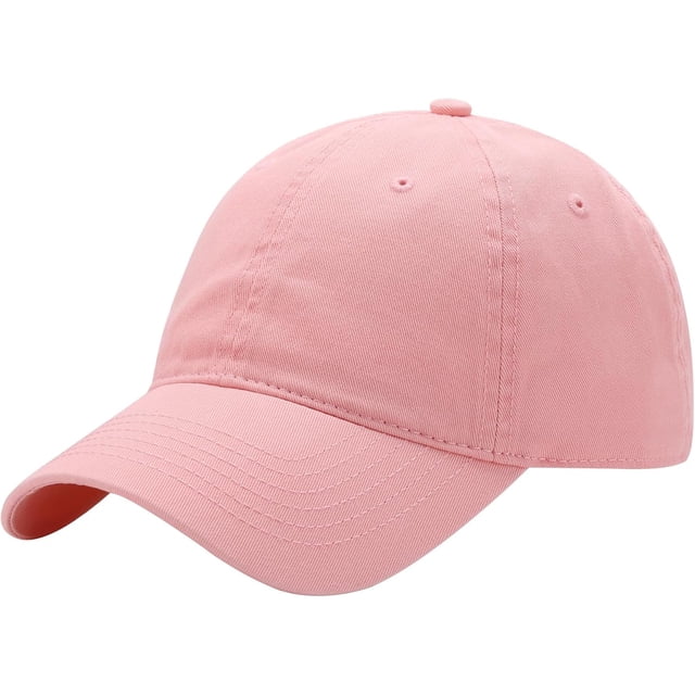 Plain Washed Baseball Cap - Retro Adjustable Cotton Hat, Vintage Structured Golf Dad Cap for Men Women