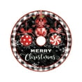 thumbnail image 2 of Christmas Tree Skirt 36 Inch Thick Velvet Red and White Christmas Decorations Merry Christmas Happy New Year Tree Skirt, 2 of 5