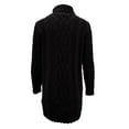 thumbnail image 5 of CharmCyan Women’s Turtleneck Long Sleeve Cable Knit Sweater Dress Chunky Pullover Loose Fit Casual Winter Wear Black L, 5 of 5