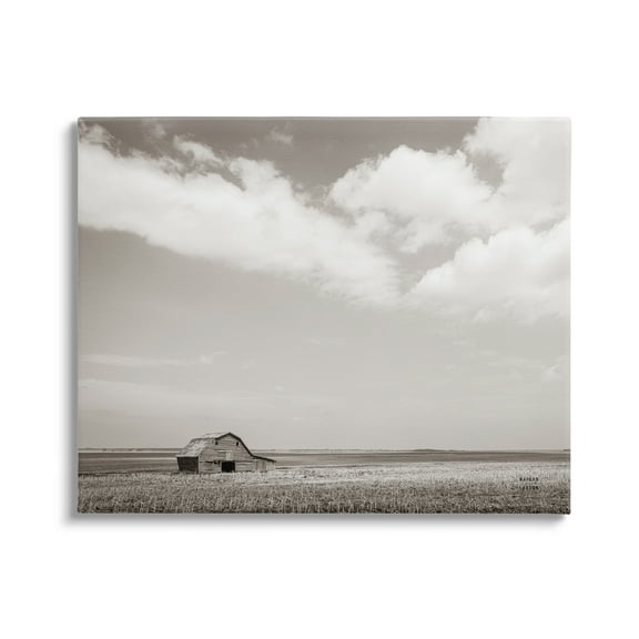 Stupell Industries Clouds over Barn Pasture Landscape Photography Gallery Wrapped Canvas Art Print Wall Art, 20 x 16