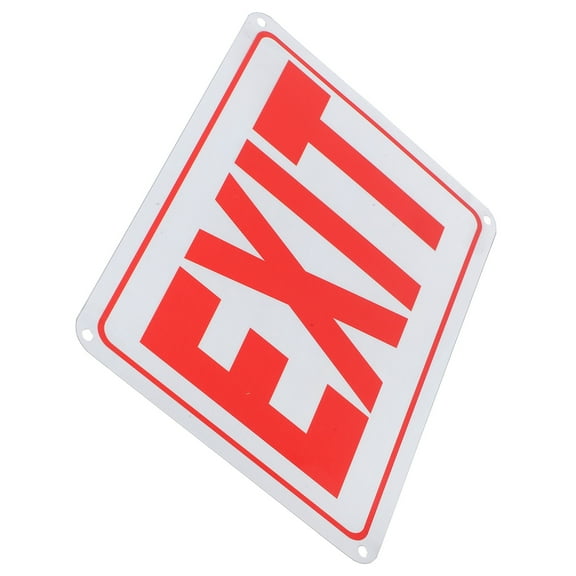 IBASETOY Emergency Safety Exit Aluminum Sign Red 1 Pair