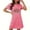 Hot Pink, variant on ALLLIST Women's Nightgowns Short Sleeve Christmas Sleepshirts Green Fashion Loungewear Ladies Pajamas