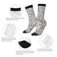 thumbnail image 4 of Honeii Silver Glitter Print Adult Socks,Crew Socks,Casual Calf Socks,Daily Wear Socks for Men & Women, Perfect for Sports, Casual and Everyday Use, 4 of 6