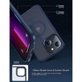 thumbnail image 7 of Entronix Magnetic Case Compatible with iPhone 15 Plus, Translucent Matte Cover, Navy Blue, 7 of 7