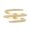 14K Yellow Gold-Plated, variant on Women's Wrap Spring Ring 14K Yellow Gold-Plated with White Cubic Zirconia, Cocktail Party, Size 8, Gift Box Included