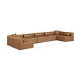 thumbnail image 3 of Meridian Furniture Cube Brown Vegan Leather 7-Pc. U-Shaped Modular Sectional, 3 of 8