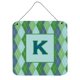 thumbnail image 1 of "Treasures Letter K Initial with Monogram-Blue Argyle Wall or Door Hanging Prints, 6 x 6", multicolor Caroline's Treasures CJ1020-KDS66, 1 of 1