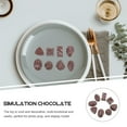 thumbnail image 3 of WHAMVOX Black PVC Simulated Chocolate Model for DIY Decorative Display  8pcs Realistic Children Toy, 3 of 8