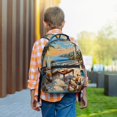 thumbnail image 6 of Disketp Coastal Style Garden Villa Backpack - Comfortable Daypack with The right laptop for you Spacious Main Compartment & other poket - {designName} print, 6 of 6