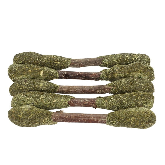 Rabbit Chew Sticks, Rabbit Chew Toy Alfalfa Grass Teeth Grinding 5PCS Safe for Chinchillas for Gerbils