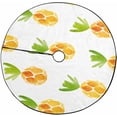 thumbnail image 1 of FMSHPON Pineapples Watercolor Xmas Christmas Tree Skirt Stand Mat for Holiday Party Decoration Indoor Outdoor 36 inches, 1 of 3