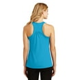 thumbnail image 2 of District Made DM420 Ladies Solid Gathered Racerback Tank, Light Turquoise - Extra Large, 2 of 6
