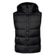 thumbnail image 3 of Chaqueta sin mangas con capucha desmontable para hombre Chaleco acolchado informal con cuello polar, 3 of 5