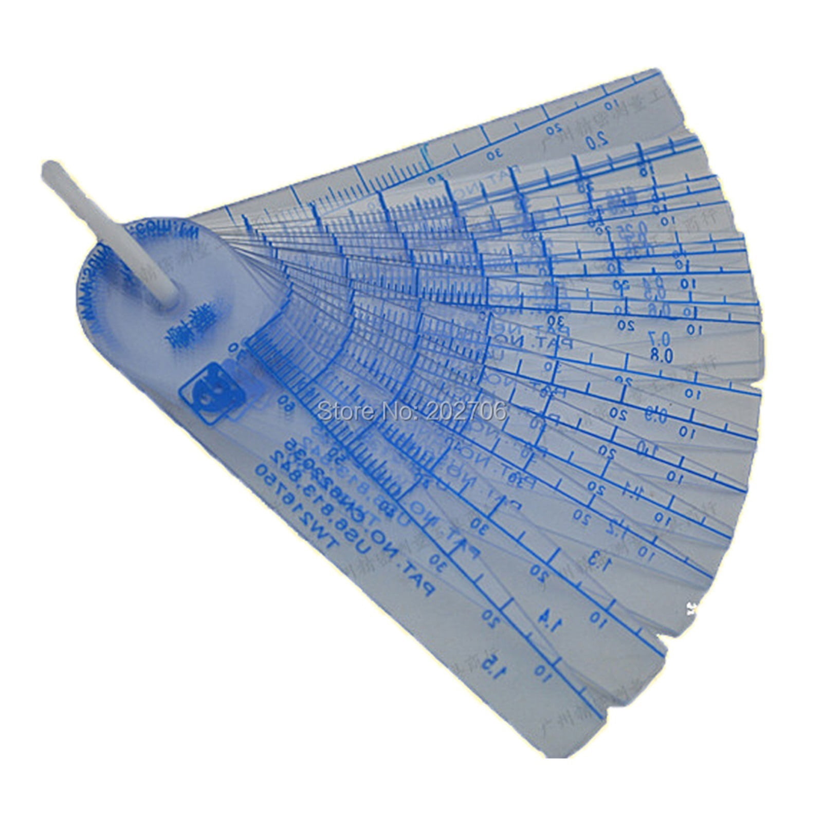 0.05-1.5-2.0-3mm 18pcs 20pcs Thickness Plastic Feeler Gauge Gap Filler Measuring Tool With PVC Sheet