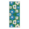 thumbnail image 3 of KUETH 2x6 Machine Washable Floral Runner Rug, Soft Low Pile Non Slip Backing Rug Runner, TEAL BLOOM Rug for Hallway Kitchen Bedroom, 3 of 5