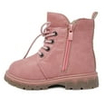 thumbnail image 3 of Girls Pull-On Lace-Up Comfort Combat with Side Zipper Ankle Boots (Toddler/Little Kid), 3 of 4