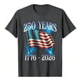 thumbnail image 3 of 250th Anniversary USA Shirt - 250 Year American Anniversary Flag Short Sleeve Casual Activewear Graphic Tee (Toddler 2-3 Years Dark Gray), 3 of 9