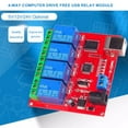 thumbnail image 3 of BYNNIX 4 Channel USB Control Relays Module ULN2803 5V 12V 24V Intelligent Switching for PC Automation and Expansion Board, 3 of 15