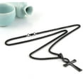 thumbnail image 2 of Coptic Ankh Cross Religious Pendant Necklace for Men Women, Stainless Steel Cross Silver/Gold/Black Cross Pendant with 24" Chain, 2 of 5