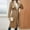 Khaki, variant on Niaviben Suede Jacket Women's Long Trench Coat Lapel Coat Women Shirts Casual Women Jackets Womens Jackets Casual Women's Jacket Army Green L