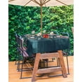 thumbnail image 3 of Fsddascl Teal Yellow Art Outdoor Tablecloth - 60x120 Inch Rectangle Dining Table Cover, Modern Abstract Aesthetics Waterproof Outdoor Table Cloth with Umbrella Hole & Zipper for Picnic/Patio/Party, 3 of 7