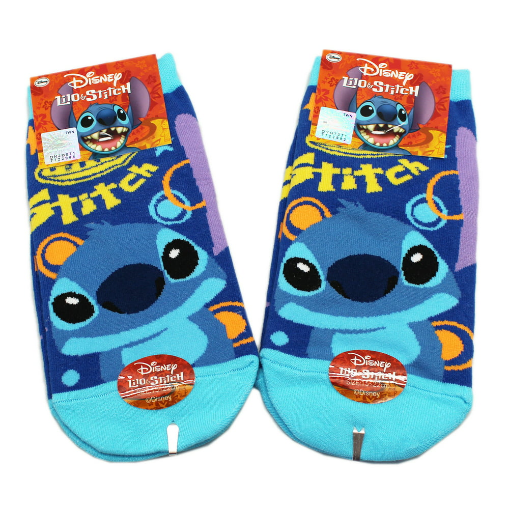 Disney - Disney's Stitch Dual Blue Shade Kids Socks (2 Pairs 15-22cm ...