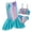 Z2-Sky Blue, variant on YUEHUA Girls 3 Piece Swimsuit Bathing Suits Bikini with Cover Up Skirt with Tail Cover Ups Skirt for 8-9 Years